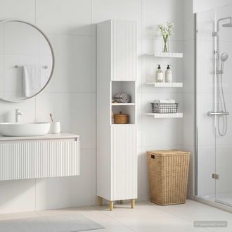vidaXL Vidaxl Armadio Da Bagno Con Ripiano Aperto Arnhem Bianco