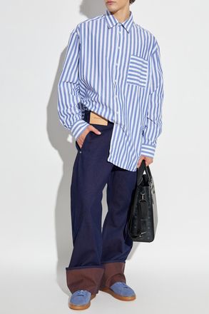 J.W.Anderson Jeans With Rolled-up Legs, Mens, Navy Blue