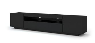 AKL FURNITURE Mueble para TV efecto madera Negro