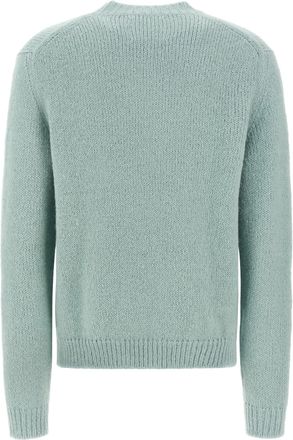 Jil Sander Mens Blue Alpaca Leather Cardigan Clothing