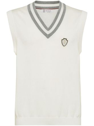 Brunello Cucinelli Brunello Cucinelli Logo-Baumwollweste