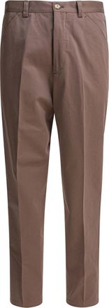 Brunello Cucinelli Tapered Pants Trousers Beige-Uomo