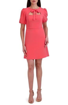 Julia Jordan Tie Neck Sheath Dress in Coral at Nordstrom Rack, Size 10