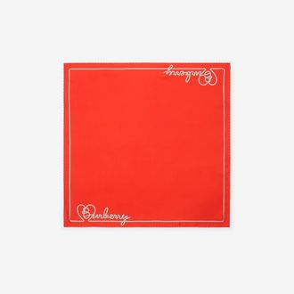 Burberry Heart Logo Silk Scarf