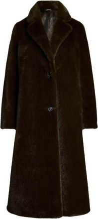 Ralph Lauren Faux-fur Jas - Dames - Mantel - Bruin - XS - Polyester - Jassen