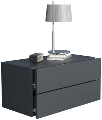 ebuy24 Ebuy24 - Gabinete De Noche Vcm Caj&oacute;n De Pared Tablero De Pared Mesa De Noche Dimensiones Aprox. Al. 30 X An. 60 X P. 32 Cm - Usal L 60 Cm (antracita)