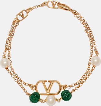 Valentino Bracciale VLogo con perle Swarovski