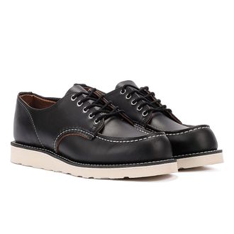 Red Wing Shoes Shoes Shop Moc Oxford 8092 Mens Black Prairie Leather - Size UK 10
