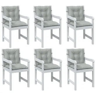 vidaXL Vidaxl Cuscini Sedia Schiena Bassa 4 Pz Grigio M&eacute;lange 100x50x7