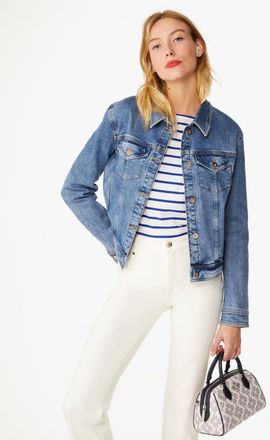 Kate Spade New York Womens Classic Denim Jacket - Dark Blue - Size X-Small