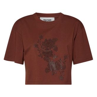 Silvian Heach Artistic Decoration Top - - Tops - Donna - Marrone - L