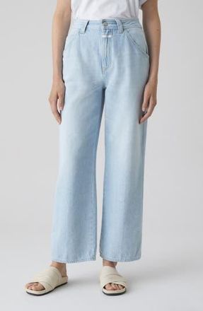 Closed Carpenter Wide Leg Cotton Jeans in Light Blue at Nordstrom Rack, Size 27