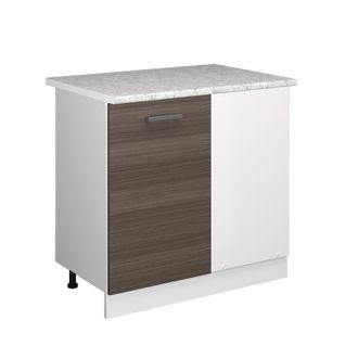 Vicco Mueble Esquinero Universal R-line, Gris, 86 Cm Con Puerta, Con Encimera