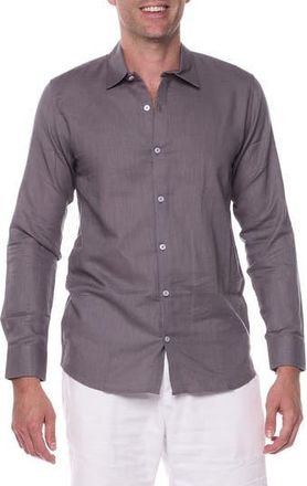 Ranee&rsquo;s Full Sleeves Resort Shirt in Gray at Nordstrom Rack, Size Xx-Large