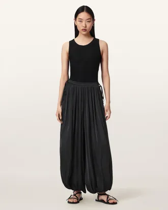 AllSaints Eshe Baggy Fit Satin Pants