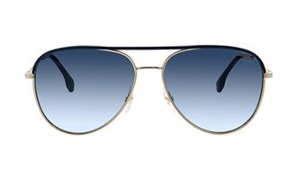 Carrera CA Car a209 Gold Metal Pilot Sunglasses Blue Gradient Lens