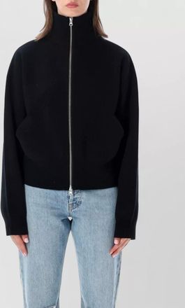Extreme Cashmere cashmere jacquard cropped bomber jacket