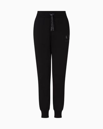 A|X Armani Exchange Womens Blossom Print Jogger Sweatsuit, Black, XL