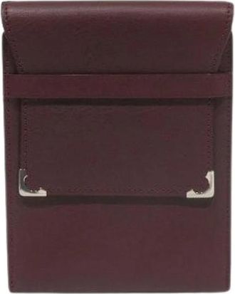 Cartier Pre-owned Wallets, female, Red, Size: ONE SIZE Pre-owned Cabochon Line Leather Wallet