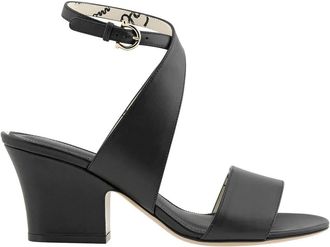 Ferragamo Ladies Plain Wedge Sandal in Black