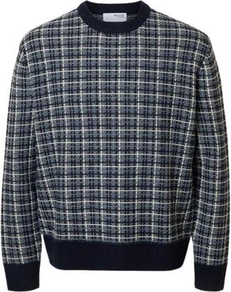 Selected Truien & Vesten, Heren, Zwart, XL, Ronde hals gebreid