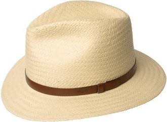 Bailey Azure Sun Water Repellent Woven Fedora in Tan at Nordstrom, Size Xx-Large