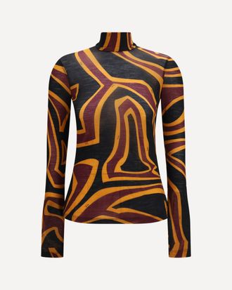 Pucci Fiammato Wool Jersey Top Female 38