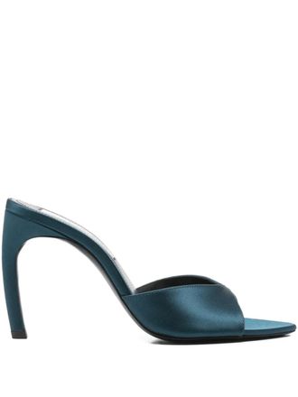 Victoria Beckham Harlow open toe sandals - women - Satin/Calf Leather/Fabric/Calf Leather - 38 - Blue