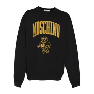 Moschino Sweatshirts, male, Black, Size: M Bulldog Varsity Sweatshirt