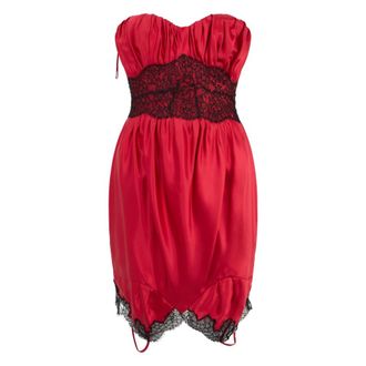 Moschino Short Dress Without Straps - female - Moschino - Short Dresses - Red - XS - Dresses