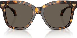 Versace 55mm Square Sunglasses in Havana Yellow /Brown at Nordstrom