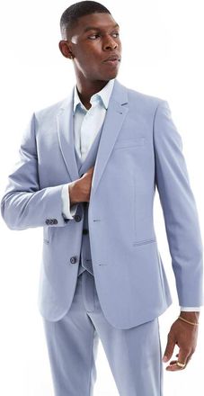 Asos Giacca da abito skinny color blu polvere