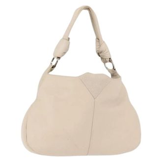 Loewe Pre-owned Shoulder Bag - Dames - Vintage Schoudertas - Beige - ONE Size - Leer - Vintage