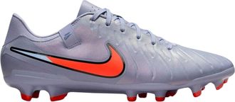 Nike Unisex voetbalschoenen voor volwassenen: Tiempo Legend 10, van leer, voor harde ondergrond (Blauw/Zwart)
