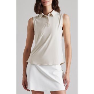 Rhone Course to Court Sleeveless Polo in Sand at Nordstrom, Size X-Small