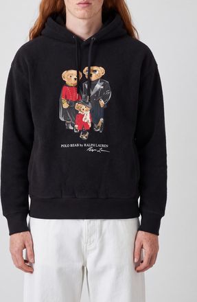 Polo Ralph Lauren Felpa con cappuccio in cotone con stampa Polo Bear