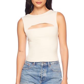 Susana Monaco Cutout Tank Top in Blanched Almond at Nordstrom, Size X-Small