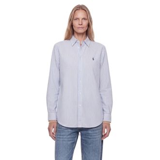 Ralph Lauren Classic Fit Striped Cotton Linen Shirt