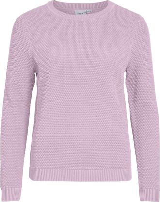 Vila Womens Vidalo O-Neck L/S Knit Top-Noos, Winsome Orchid, L