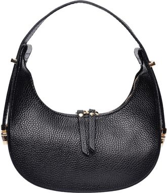 Isabella Rhea Zwart Rundleer Tas