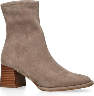 Steve Madden Womens Suede Nextstep Taupe Boots - Size UK 5