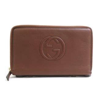 Gucci Brown Leather Long Wallet (Bi-Fold) (Pre-Owned)