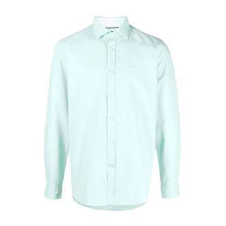 HUGO BOSS Leo-2E Katoenen Overhemd - Heren - Casual Overhemden - Groen - 2XL - Katoen - Overhemden