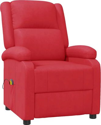 vidaXL Sill&oacute;n De Masaje De Cuero Sint&eacute;tico Rojo Vidaxl