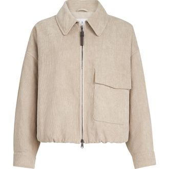 Brunello Cucinelli Vintage corduroy outerwear jacket in Beige at Nordstrom, Size 48 It