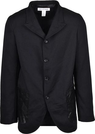 Comme Des Gar&ccedil;ons Black Unlined Polyester Blazer