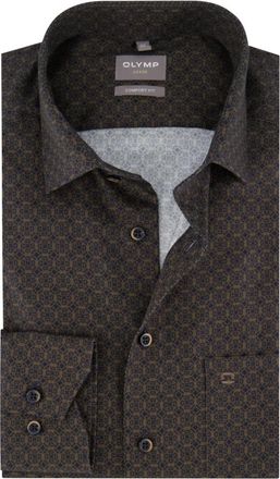 Olymp Olymp, Heren, Overhemden, Bruin, Maat: 3XL Katoen