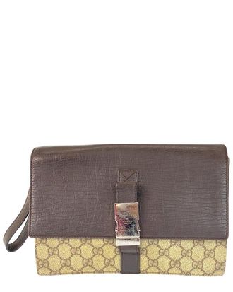 Gucci Gg Supreme Clutch (Authentic Pre-Loved)