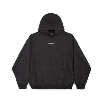 Balenciaga Hoodies, male, Black, M, New Back Hoodie