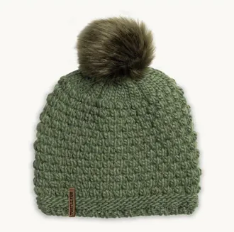 Turtle Fur Snowfall Pom Slouch Beanie in Tree Top at Nordstrom